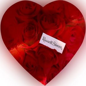 RUSSELL STOVER VALENTINE HEART ROSE PRINT CHOCOLATE BOX 11 in SPECIAL GIFT DECOR